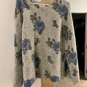 Size L Lucky Brand floral sweater (very gently used)